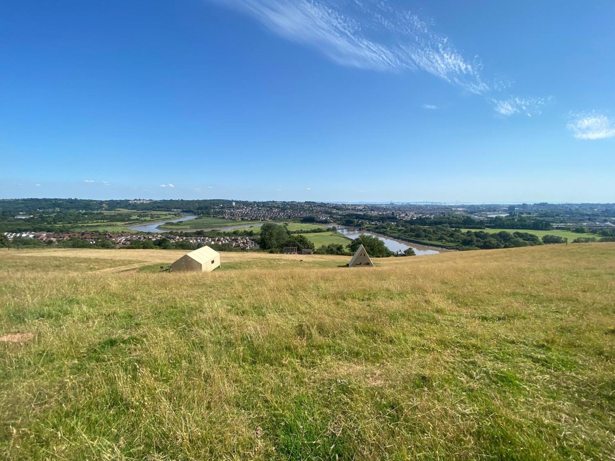 Usk View Glamping Caerleon Hotel Newport  Buitenkant foto